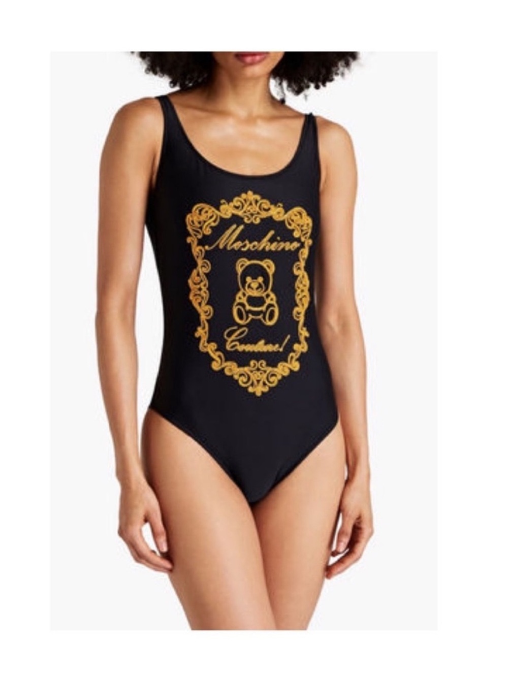 New! MOSCHINO Couture Bear Toy Logo Embroidered One-Piece Swimsuit - Picture 2 of 7